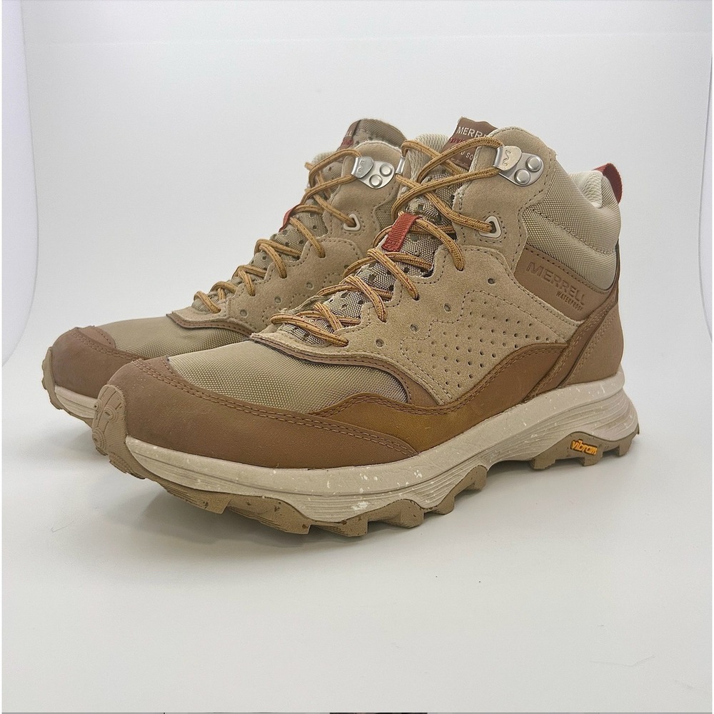 Merrell Speed Solo Mid J005386 Womens 9.5 Tobacco Waterproof Hiking Boots - Picture 2 of 10